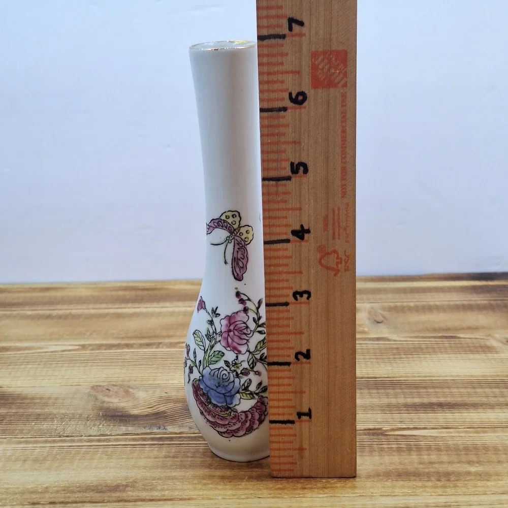Vintage Japanese Otagiri Bud Vase Flowers &‎ Butterflies
